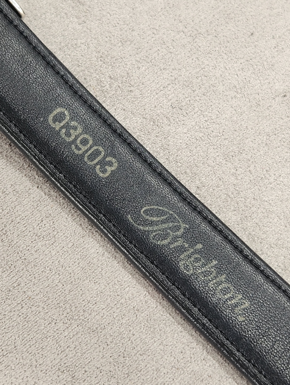 Vintage Brighton Belt Women's 32 Black Leather Colorblock Animal Print Croc - Picture 13 of 13